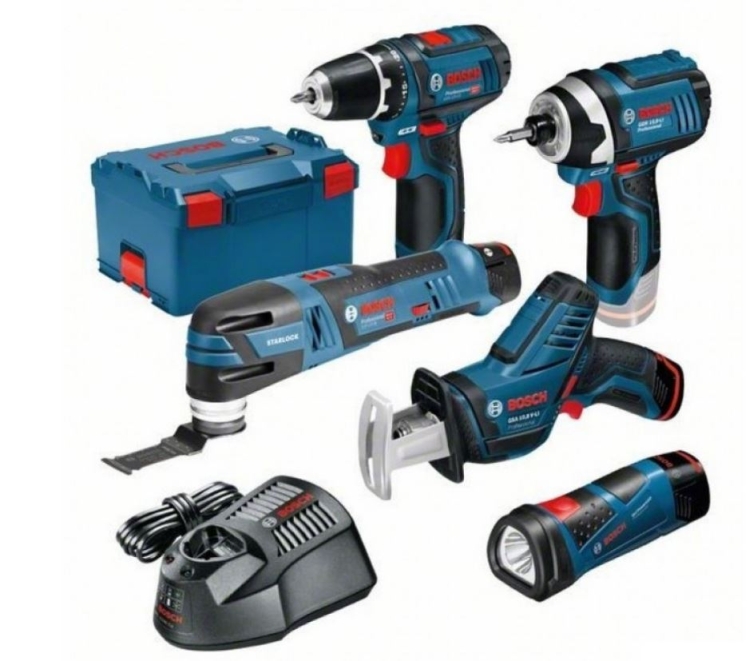 Bosch 5 ToolKit 12V GSA + GSR + GOP + GDR + GLI + 3x 2,0 Ah Bosch 5 ToolKit 12V GSA + GSR + GOP + GDR + GLI + 3x 2,0 Ah