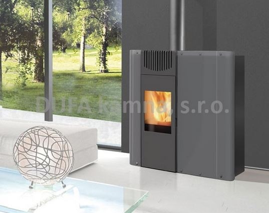 Edilkamin DEMY, 10kW šedé sklo Edilkamin DEMY, 10kW šedé sklo