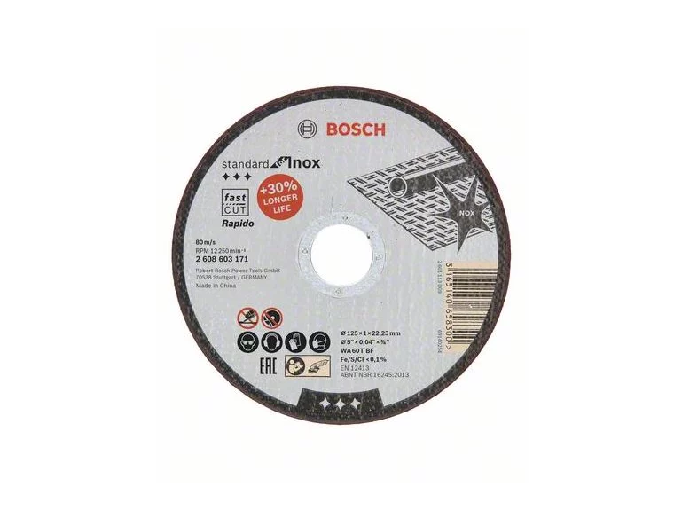 Bosch Kotouče řezné na nerez 125x1,0x22,2 mm (2608603171) 